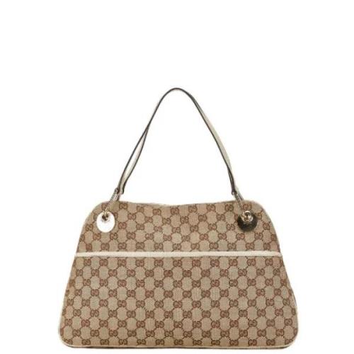 Pre-owned Canvas totes Gucci Vintage , Beige , Dames