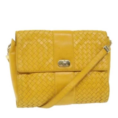 Pre-owned Leather shoulder-bags Bottega Veneta Vintage , Yellow , Dame...