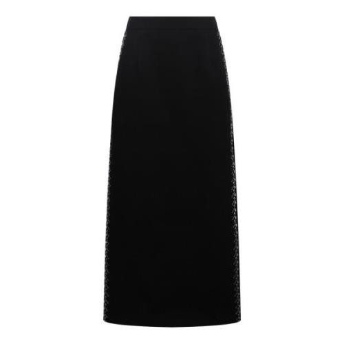 Midi Rok met Strass Paco Rabanne , Black , Dames