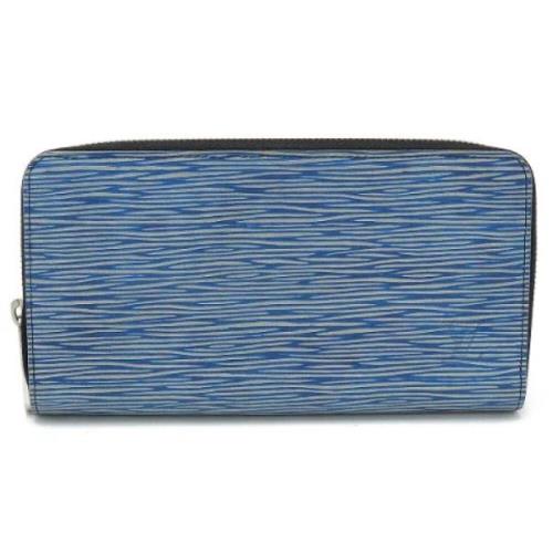 Pre-owned Leather wallets Louis Vuitton Vintage , Blue , Dames