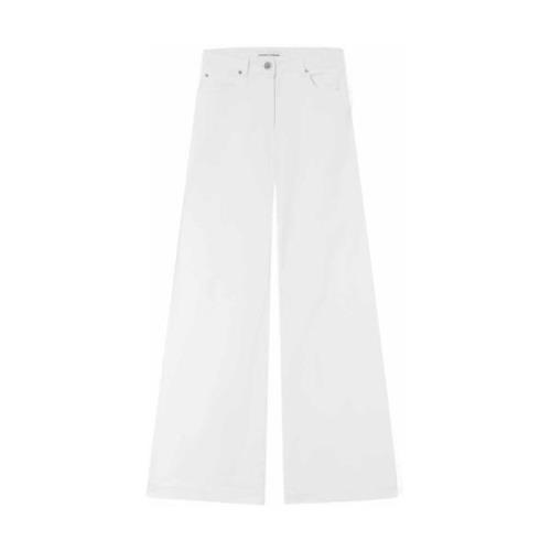 Witte Wide Leg Jeans Pinko , White , Dames