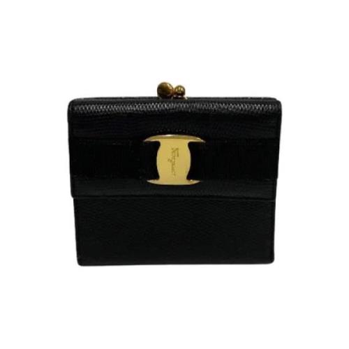 Pre-owned Leather wallets Salvatore Ferragamo Pre-owned , Black , Dame...