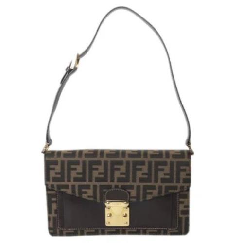 Pre-owned Canvas shoulder-bags Fendi Vintage , Brown , Dames