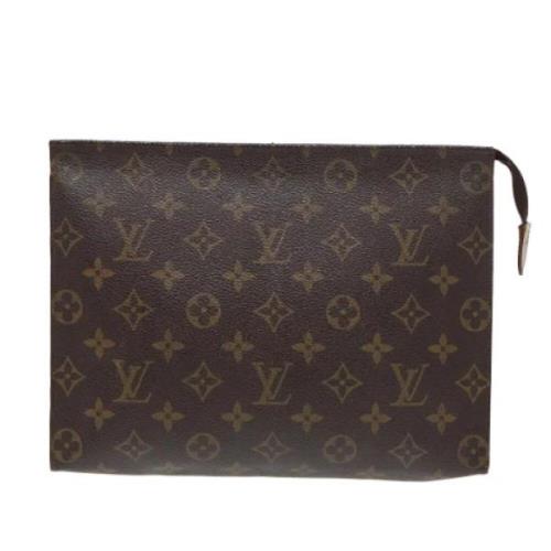 Pre-owned Canvas clutches Louis Vuitton Vintage , Brown , Dames