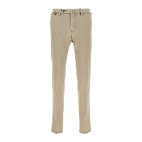 Stretch Katoen Cappuccino Broek PT Torino , Beige , Heren