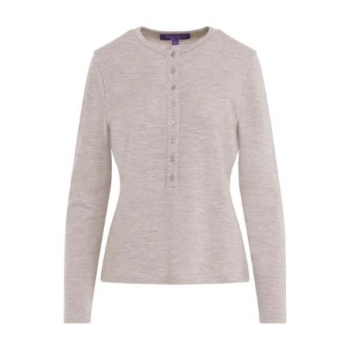 Gebreide Henley TOP Ralph Lauren , Beige , Dames