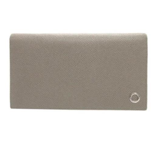 Pre-owned Leather wallets Bvlgari Vintage , Gray , Dames