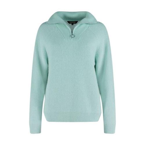 Halve Rits Pullover Sweater Bloomings , Blue , Dames