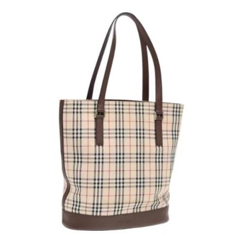 Pre-owned Canvas totes Burberry Vintage , Beige , Dames