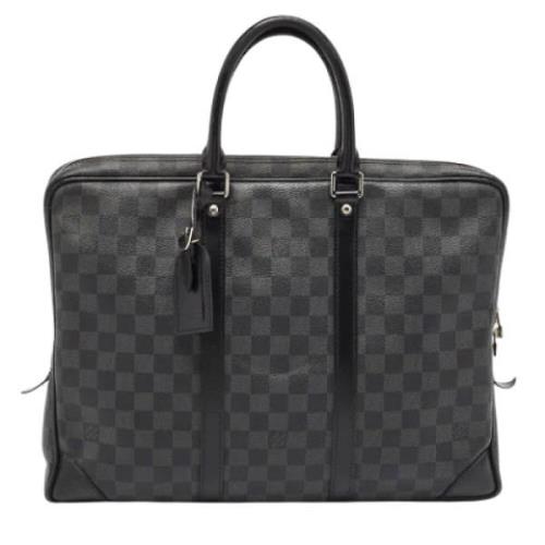 Pre-owned Coated canvas briefcases Louis Vuitton Vintage , Black , Her...