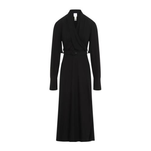 Zwarte Gedrapeerde Maxi Day Jurk Patou , Black , Dames