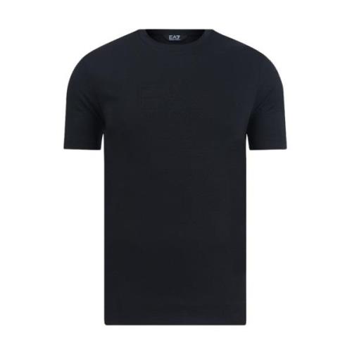 Korte Mouw Ronde Hals T-shirt Emporio Armani EA7 , Black , Heren