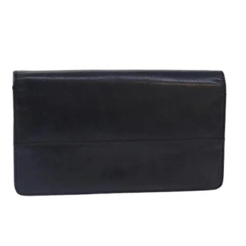 Pre-owned Leather wallets Chanel Vintage , Black , Dames