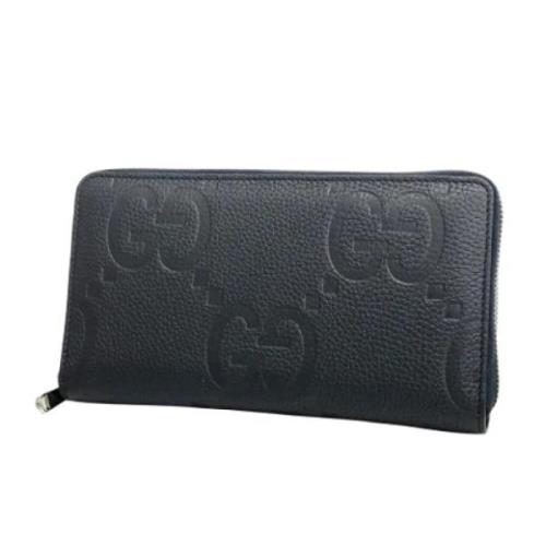 Pre-owned Leather wallets Gucci Vintage , Black , Dames