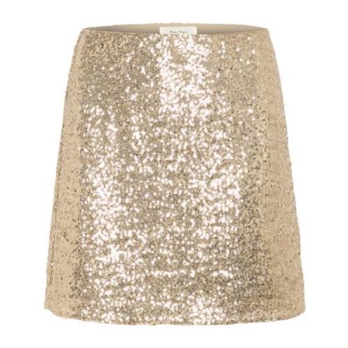 Gouden Pailletten Rok Malivapw Stijl Part Two , Yellow , Dames