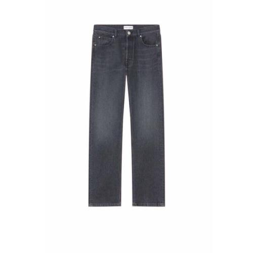 Vintage Grijs Straight-Fit Denim Jeans Pinko , Gray , Dames