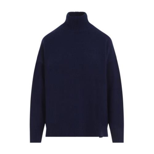 Navy Convertible Turtle Neck Jumper Victoria Beckham , Blue , Dames