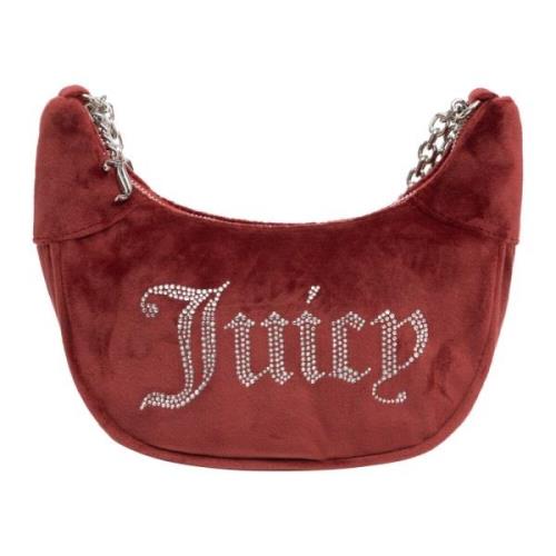 Stijlvolle Kleine Hobo Tas met Swarovski Juicy Couture , Red , Dames