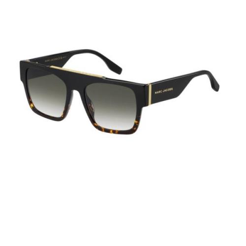 Rechthoekige zonnebril met Havana montuur Marc Jacobs , Black , Unisex