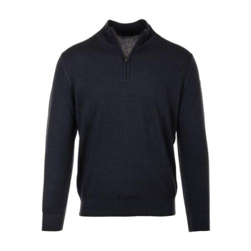 Blauwe Sweater Half Zip Stijl Paul & Shark , Blue , Heren