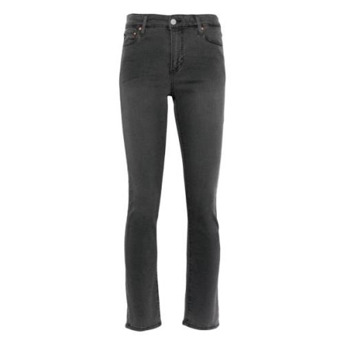 Hoge taille Slim Straight Jeans Adriano Goldschmied , Gray , Dames