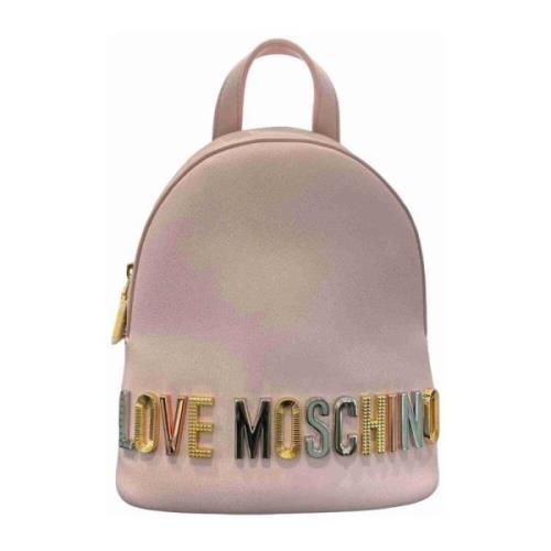 Stijlvolle PU-rugzak Love Moschino , Pink , Dames