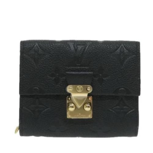 Pre-owned Leather wallets Louis Vuitton Vintage , Black , Dames