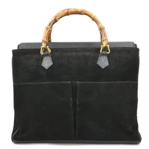 Pre-owned Suede gucci-bags Gucci Vintage , Black , Dames