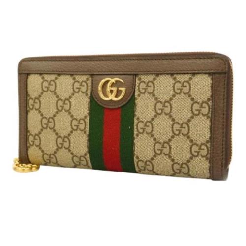 Pre-owned Fabric wallets Gucci Vintage , Beige , Dames