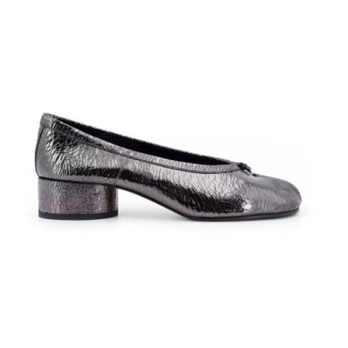 Gebroken Spiegel Leren Ballerina's Maison Margiela , Gray , Dames