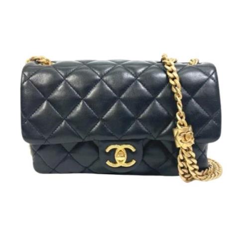 Pre-owned Leather chanel-bags Chanel Vintage , Black , Dames