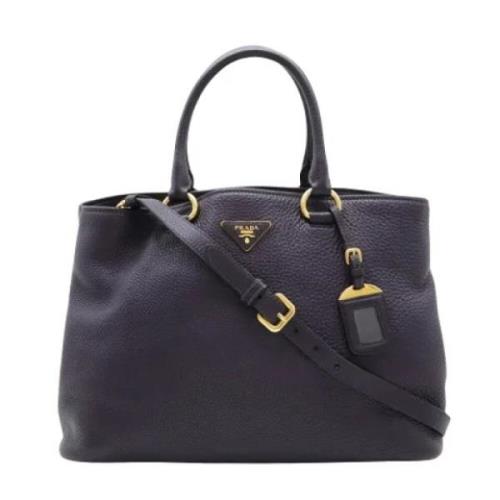 Pre-owned Leather totes Prada Vintage , Purple , Dames