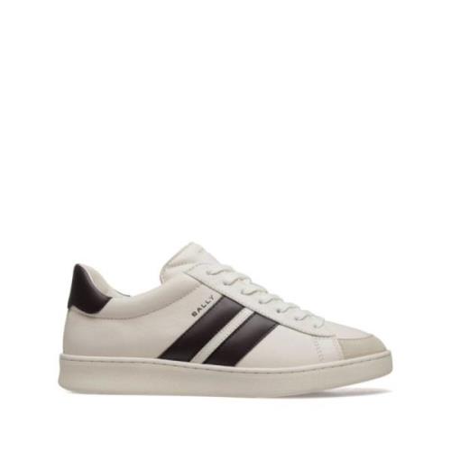 Witte Leren Sneakers met Moderne Twist Bally , White , Heren