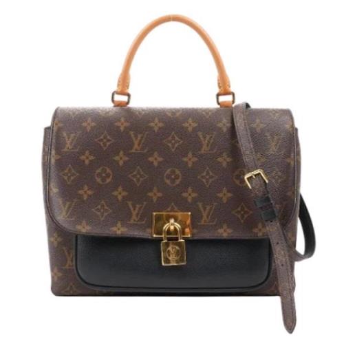 Pre-owned Leather handbags Louis Vuitton Vintage , Black , Dames