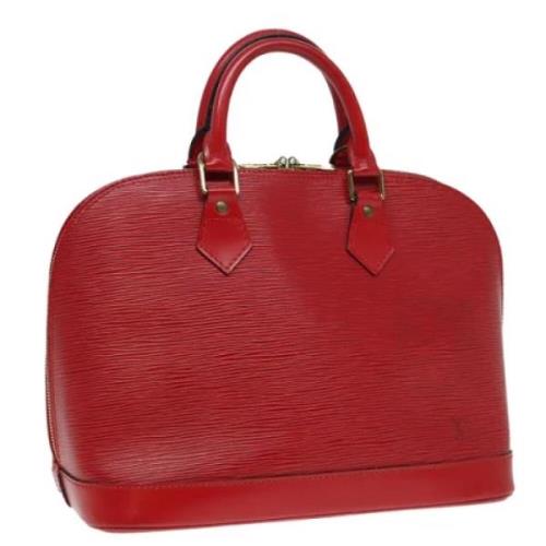 Pre-owned Leather handbags Louis Vuitton Vintage , Red , Dames