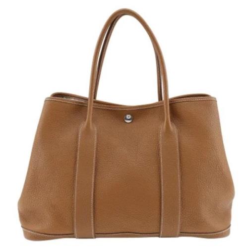 Pre-owned Leather totes Hermès Vintage , Brown , Dames