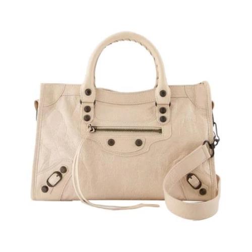 Pre-owned Leather balenciaga-bags Balenciaga Vintage , Beige , Dames