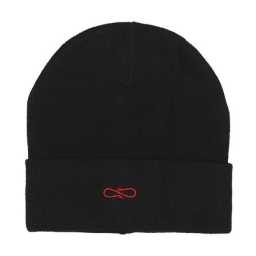 Zwarte Logo Beanie Hoed Propaganda , Black , Heren