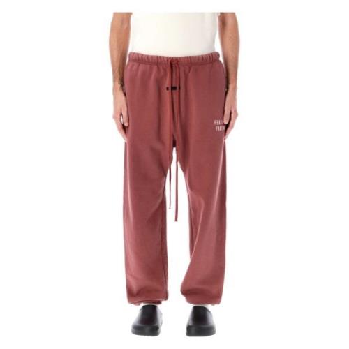 Comfortabele Fleece Sweatpants Fear Of God , Red , Heren