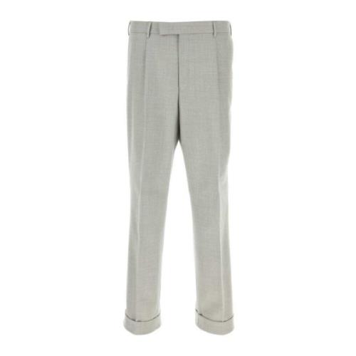 Grijze wollen melange broek PT Torino , Gray , Heren