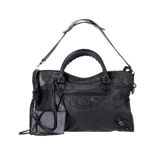 Pre-owned Leather balenciaga-bags Balenciaga Vintage , Black , Dames