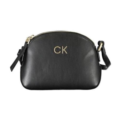 Zwarte Verstelbare Handtas met Interne Zak Calvin Klein , Black , Dame...