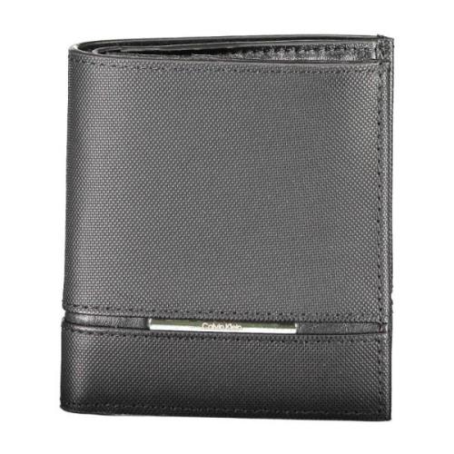 Rfid Leren Bifold Portemonnee met Muntvakje Calvin Klein , Black , Her...