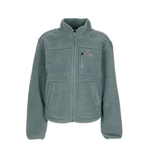 Sherpa Teddy Bear Fleece Jas Dickies , Gray , Dames