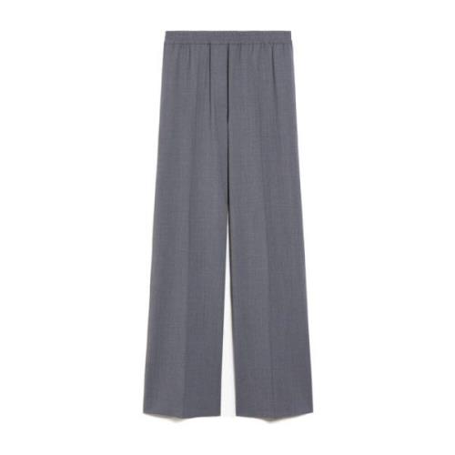 Wollen broek met rechte pijpen Max Mara , Gray , Dames