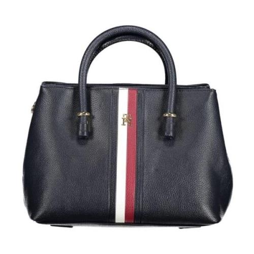 Blauwe Handtas met Meerdere Zakken Tommy Hilfiger , Blue , Dames