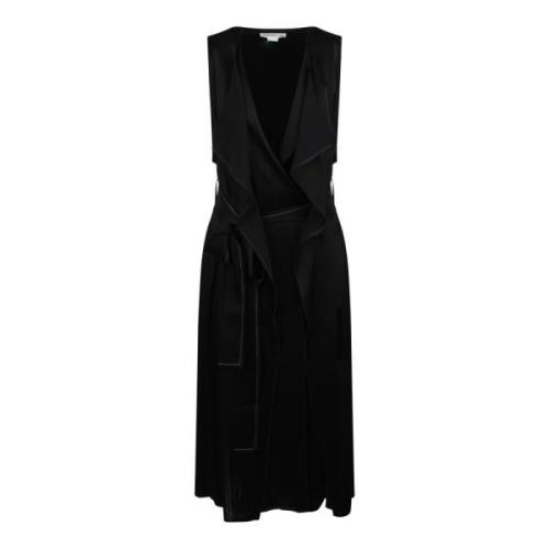 Mouwloze Midi Jurk met Riem Victoria Beckham , Black , Dames