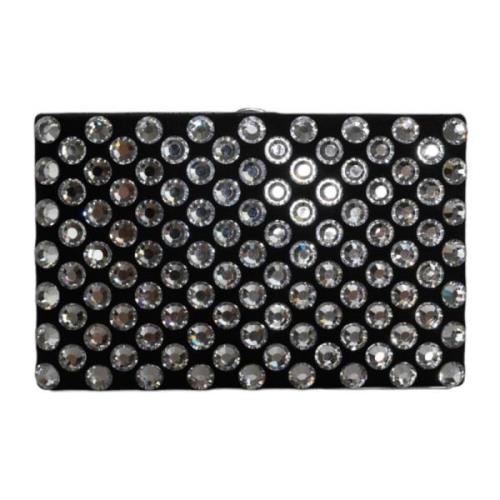 Kristalversierde Fluwelen Avond Clutch Dolce & Gabbana , Black , Dames