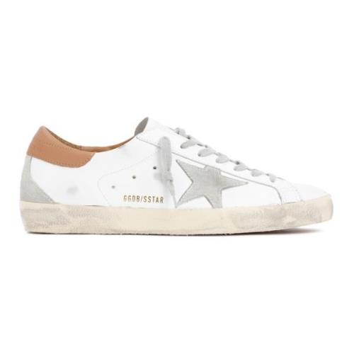 Witte Leren Sneakers Stijlvol Model Golden Goose , White , Heren