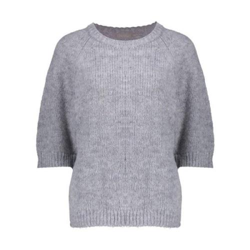 Pullover met lurex en korte mouwen Geisha , Gray , Dames